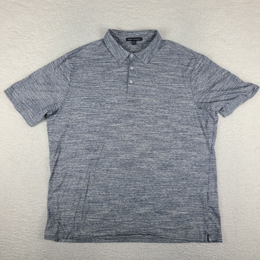 Robert Barakett Polo Shirt Mens 2XL‎ XXL Blue Heathered Baylor Performance